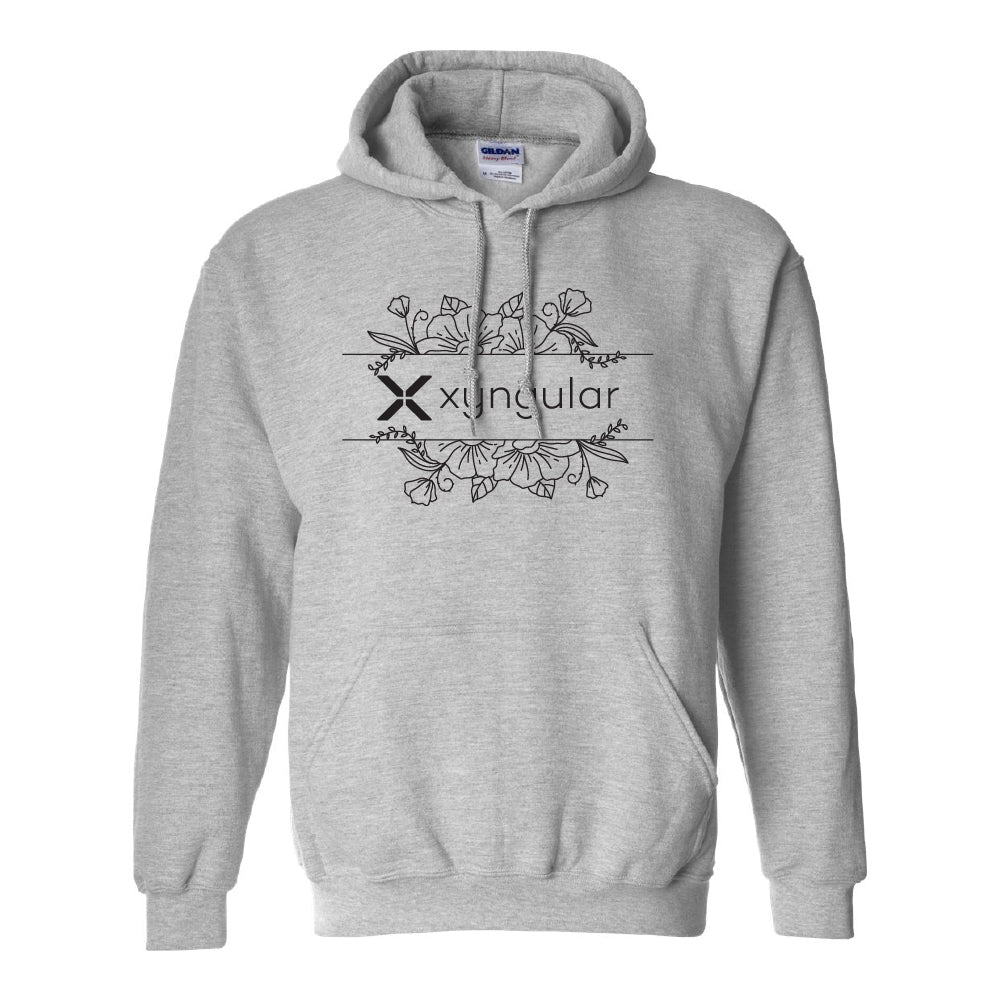Floral Hoodie - Black