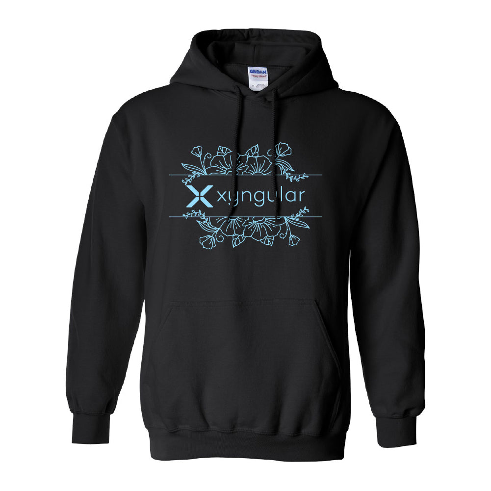 Floral Hoodie - Teal