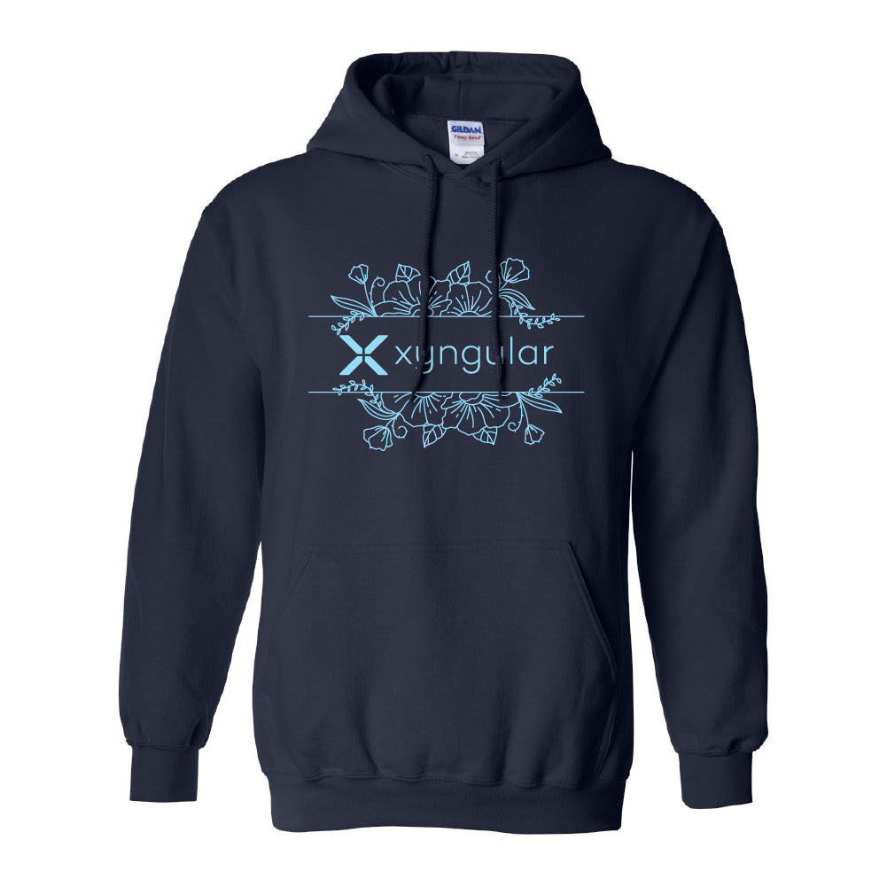 Floral Hoodie - Teal